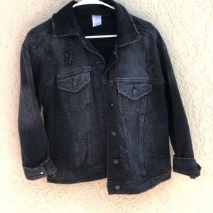 Black denim jacket